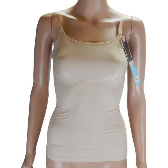Assests Shaping Cami Women's Nude Light-Weight Shaping Tank Top Total Tummy Cont - Picture 1 of 4